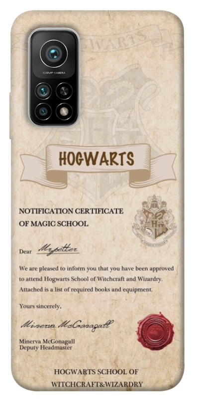 Чехол на Xiaomi Mi 10T The Hogwarts acceptance letter фото 1 из 1
