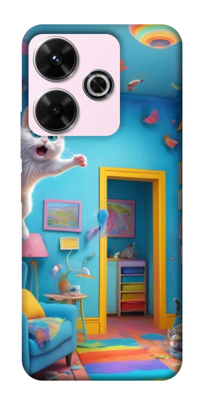 Чохол на Xiaomi Poco M6 4G crazy cat фото 1 з 1
