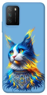 Чохол на Xiaomi Poco M3 Кіт патріот фото 1 з 1