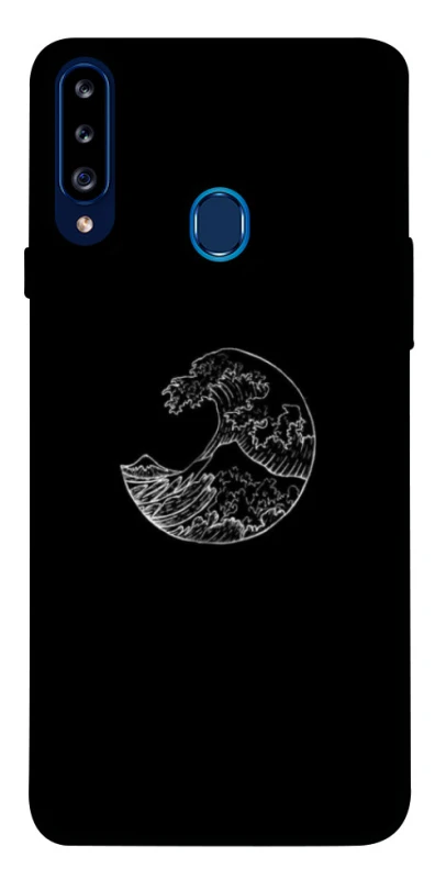 Чохол на Samsung Galaxy A20s Black tsunami фото 1 Чохол на Samsung Galaxy A20s Black tsunami фото 1 з 1