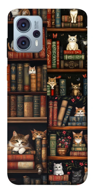 Чохол на Motorola Moto G23 Cats & Books фото 1 з 1