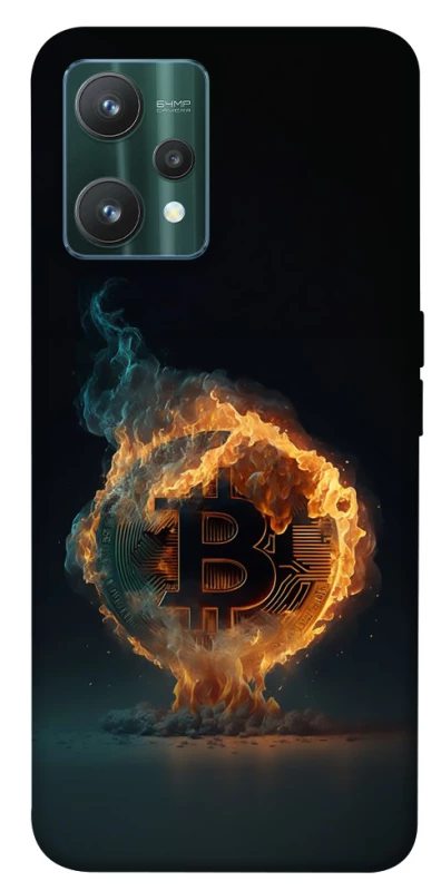 Чехол на Realme 9 Pro Fire Bitcoin фото 1 из 1