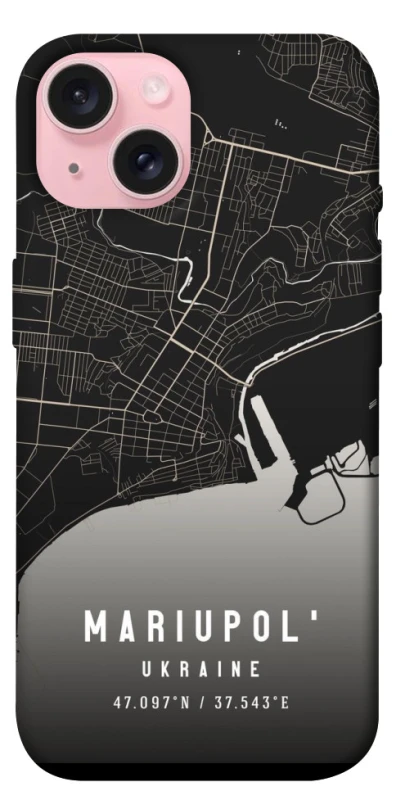 Чехол на Apple iPhone 15 (6.1") Mariupol map фото 1 из 1