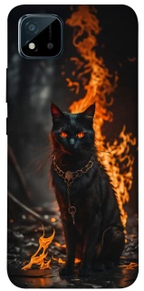 Чехол на Realme C20 Огненный кот фото 1 из 1