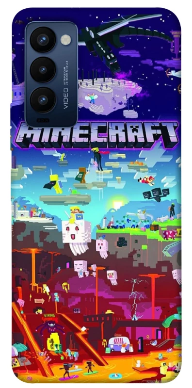 Чехол на TECNO Camon 18 Minecraft world фото 1 из 1