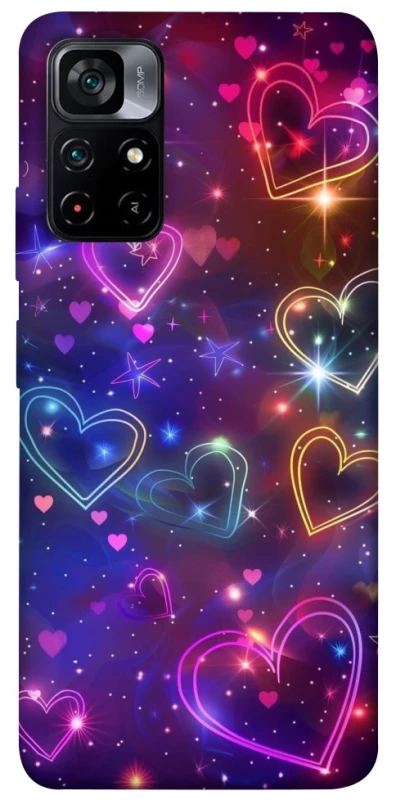 Чохол на Xiaomi Poco M4 Pro 5G Drawn hearts фото 1 з 1