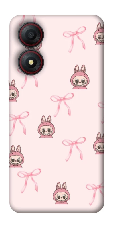 Чохол на ZTE Blade A34 4G Pink bows and Labubus фото 1 з 1