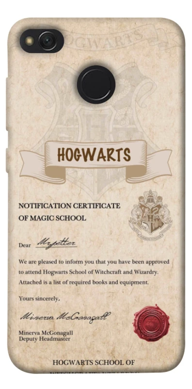Чохол на Xiaomi Redmi 4X The Hogwarts acceptance letter фото 1 з 1