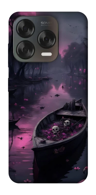 Чехол на ZTE Blade V70 Design Boat and flamingo фото 2 из 2