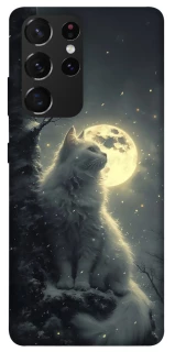 Чохол на Samsung Galaxy S21 Ultra Кіт під місяцем фото 1 з 1