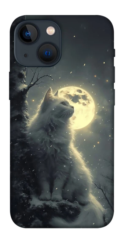 Чохол на Apple iPhone 13 mini (5.4") Кіт під місяцем фото 1 з 1