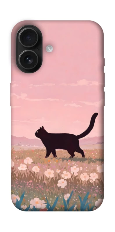 Чехол на Apple iPhone 16 cat on a field фото 1 из 1