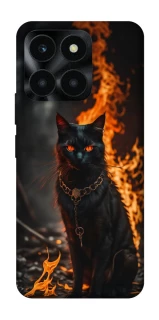 Чохол на Huawei Honor X6a Вогняний кіт фото 1 з 1