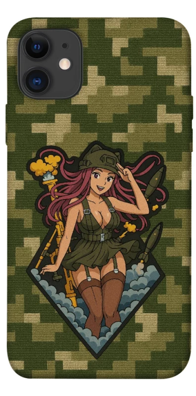 Чохол на Apple iPhone 11 (6.1") Military Waifu фото 1 з 1