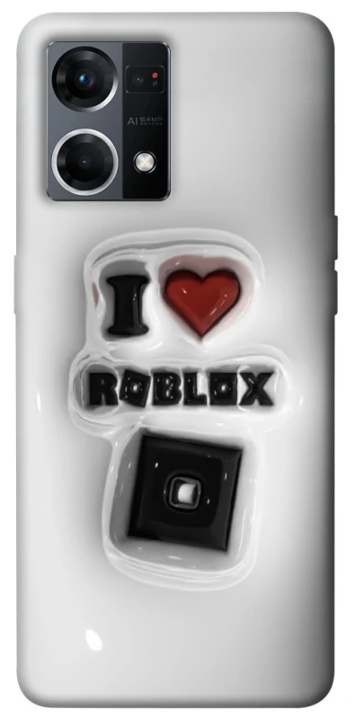 Чохол на Oppo Reno 7 4G I love Roblox фото 1 з 1