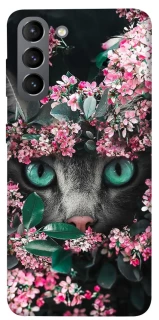 Чехол на Samsung Galaxy S21 Кот в цветах фото 1 из 1