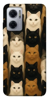 Чохол на Xiaomi Redmi Note 11E Colorful Cat Collage фото 1 Чохол на Xiaomi Redmi Note 11E Colorful Cat Collage фото 1 з 1
