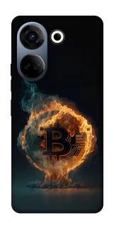 Чохол на TECNO Camon 20 Pro (CK7n) Fire Bitcoin фото 1 з 1