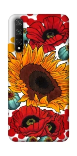 Чохол на Huawei Honor 20 / Nova 5T Соняшники та маки фото 1 з 1