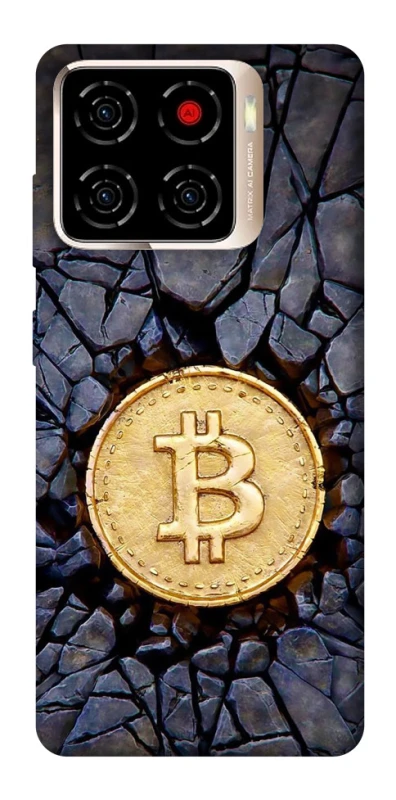 Чохол на ZTE Blade A56 Bitcoin cracks фото 1 з 1