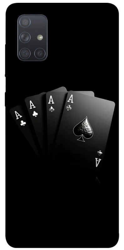 Чохол на Samsung Galaxy A71 Black Cards фото 1 з 1