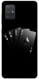 Чохол на Samsung Galaxy A71 Black Cards фото 1 з 1