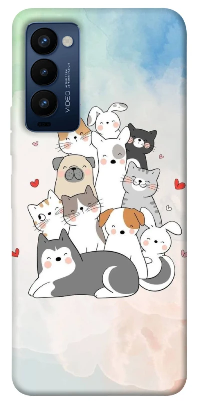 Чохол на TECNO Camon 18 Funny Pets ver.2 фото 1 з 1