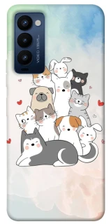 Чохол на TECNO Camon 18 Funny Pets ver.2 фото 1 з 1