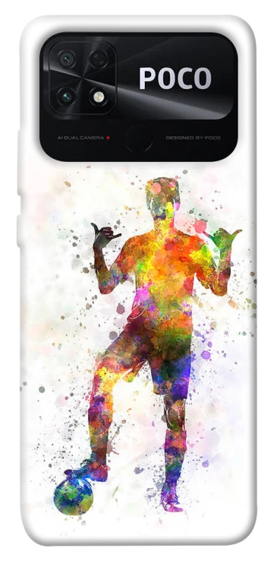 Чохол на Xiaomi Poco C40 Football Player v3 фото 1 з 1