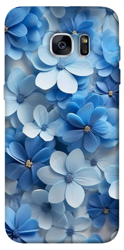 Чехол на Samsung G935F Galaxy S7 Edge Синие цветы фото 1 из 1