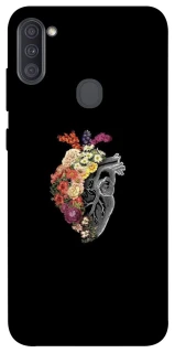 Чохол на Samsung Galaxy A11 Heart with flowers фото 1 з 1