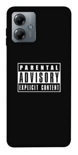 Чохол на Motorola Moto G14 Parental Advisory Label фото 1 з 1