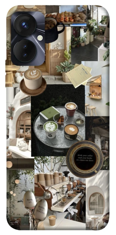 Чохол на TECNO Spark 9 Pro (KH7n) Coffee collage ver.4 фото 1 з 1