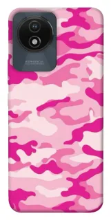 Чехол на Vivo Y02 camouflage pink фото 1 из 1