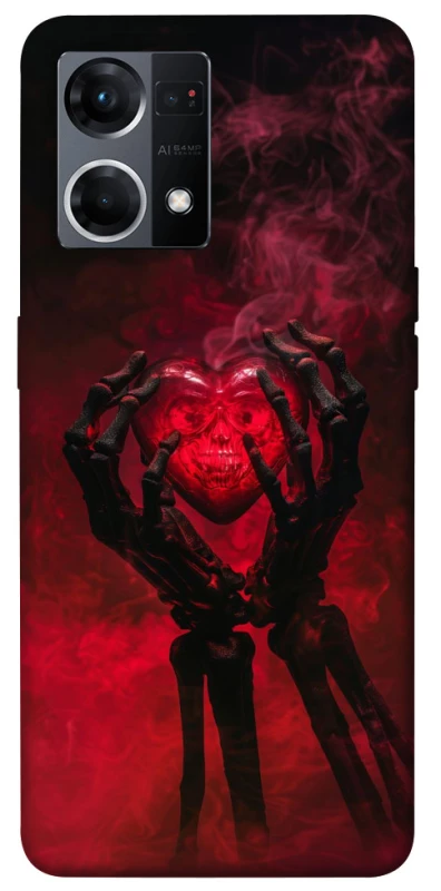 Чохол на Oppo Reno 7 4G Heart in the hands of a skeleton фото 1 з 1