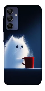Чехол на Samsung Galaxy A15 4G/5G Чехол кот с кофе фото 1 из 1