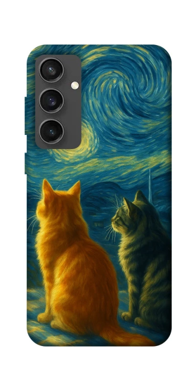 Чохол на Samsung Galaxy S24 FE Cats under the stars фото 1 з 1