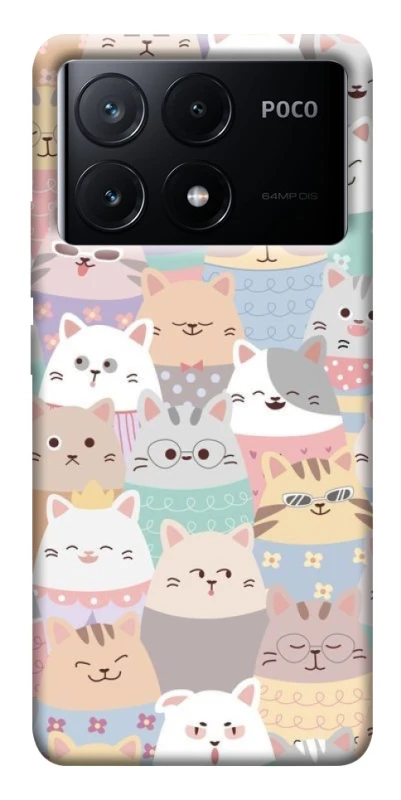 Чохол на Xiaomi Poco X6 Funny Kittens ver.2 фото 1 з 1