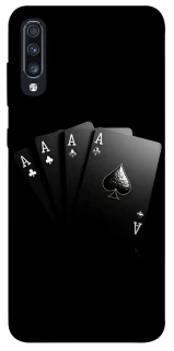 Чехол на Samsung Galaxy A70 (A705F) Black Cards фото 1 из 1