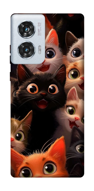 Чехол на Motorola Edge 50 Fusion happy cats фото 1 из 1