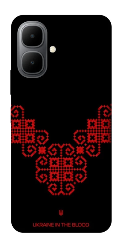 Чохол на Infinix Smart 10 Чорно-червона вишиванка фото 1 з 1