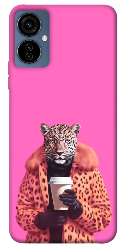 Чохол на TECNO Camon 19 Neo Леопард з кавою фото 1 з 1