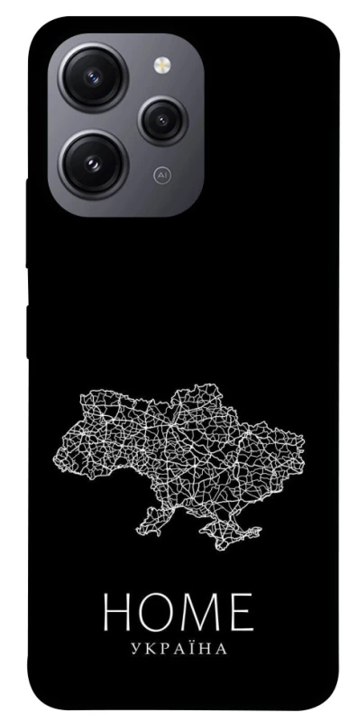 Чохол на Xiaomi Redmi 12 Ukraine black map фото 1 з 1