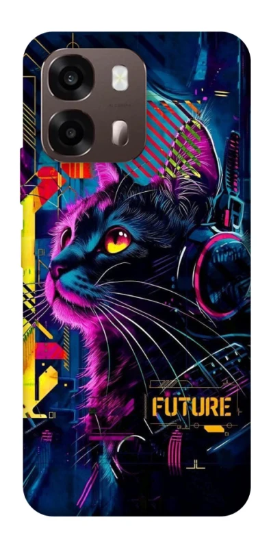 Чехол на Oppo A6 Cyber Cat v2 фото 2 из 2