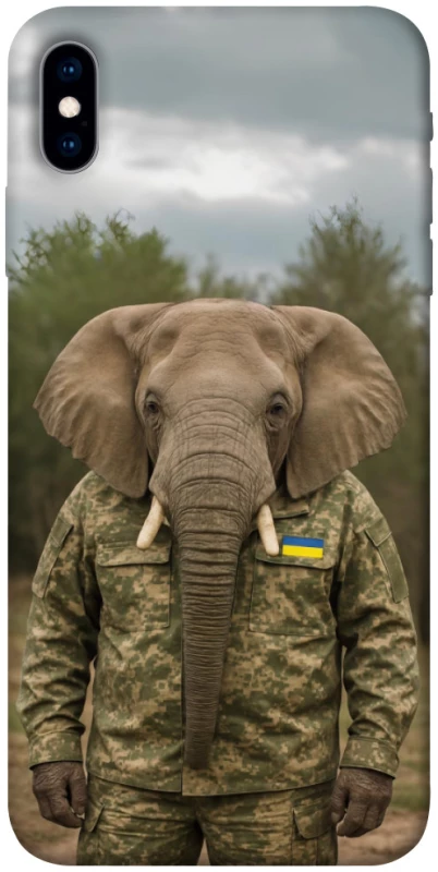 Чохол на Apple iPhone X (5.8") Слон захисник фото 1 з 1