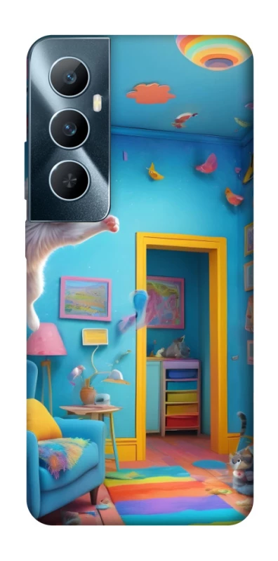 Чехол на Realme C65 4G crazy cat фото 1 из 1