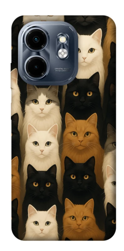 Чохол на Infinix Smart 9 4G / Hot 50i Colorful Cat Collage фото 1 з 1