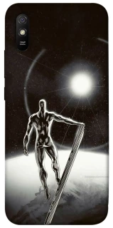 Чехол на Xiaomi Redmi 9A Серебряный сёрфер фото 1 из 1