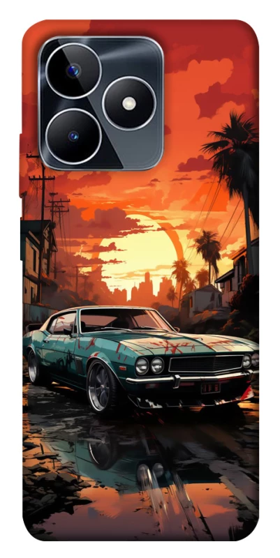 Чехол на Realme C53 Car at sunset фото 1 из 1