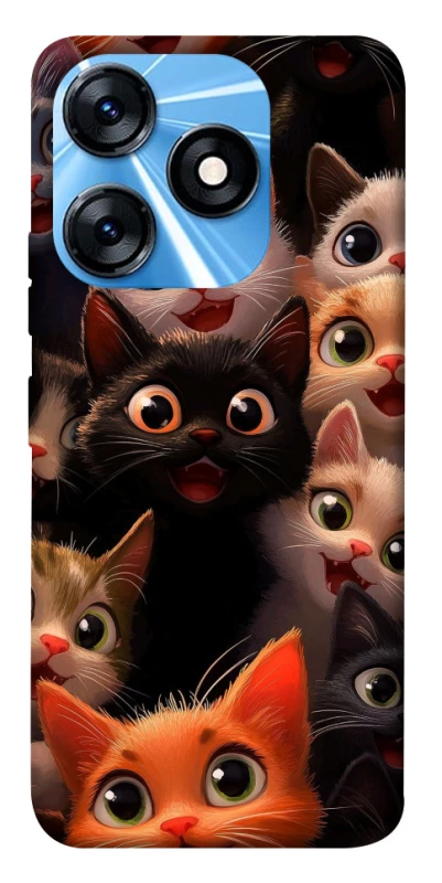Чохол на TECNO Spark 10 happy cats фото 1 з 1
